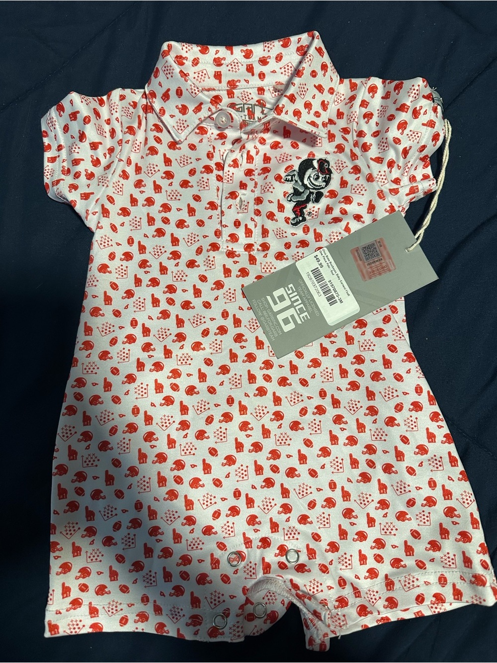 Ohio state baby romper